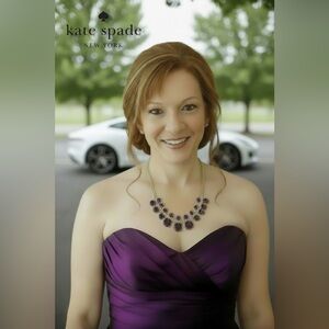 Kate Spade New York Crystal Court Statement Necklace
Amethyst Color GORGEOUS!